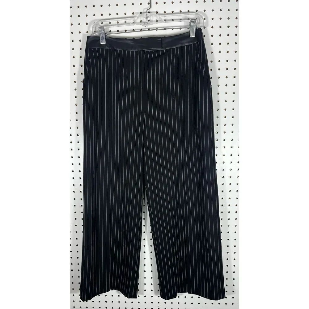 DKNY striped wide leg pants size 4